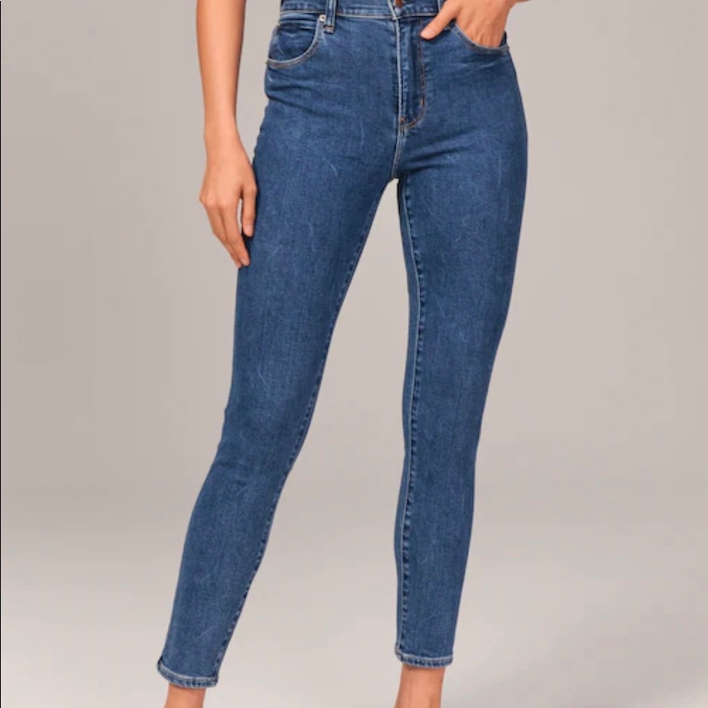 Abercrombie high rise skinny ankle jeans
